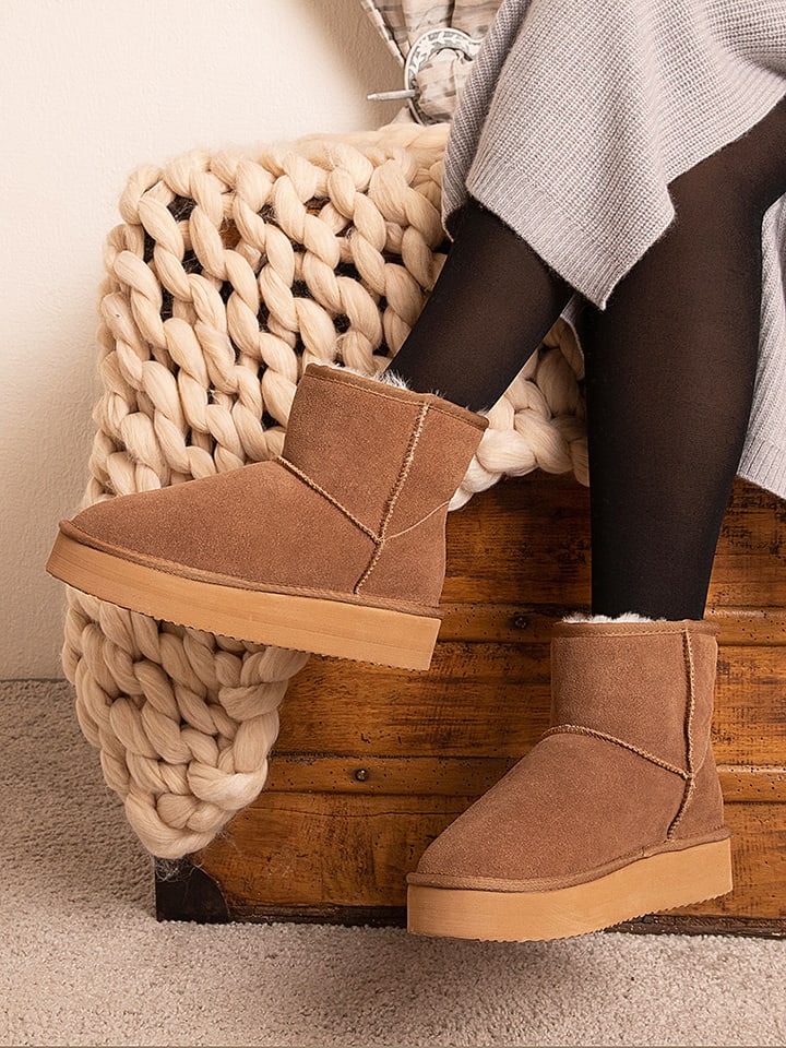 NICEBAY Leder-Winterboots 