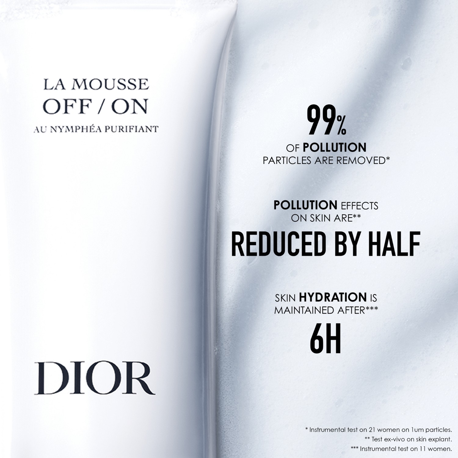 La Mousse OFF/ON Anti-Pollution-Reinigungsschaum gegen Schadstoffe mit klärender französischer Seerose