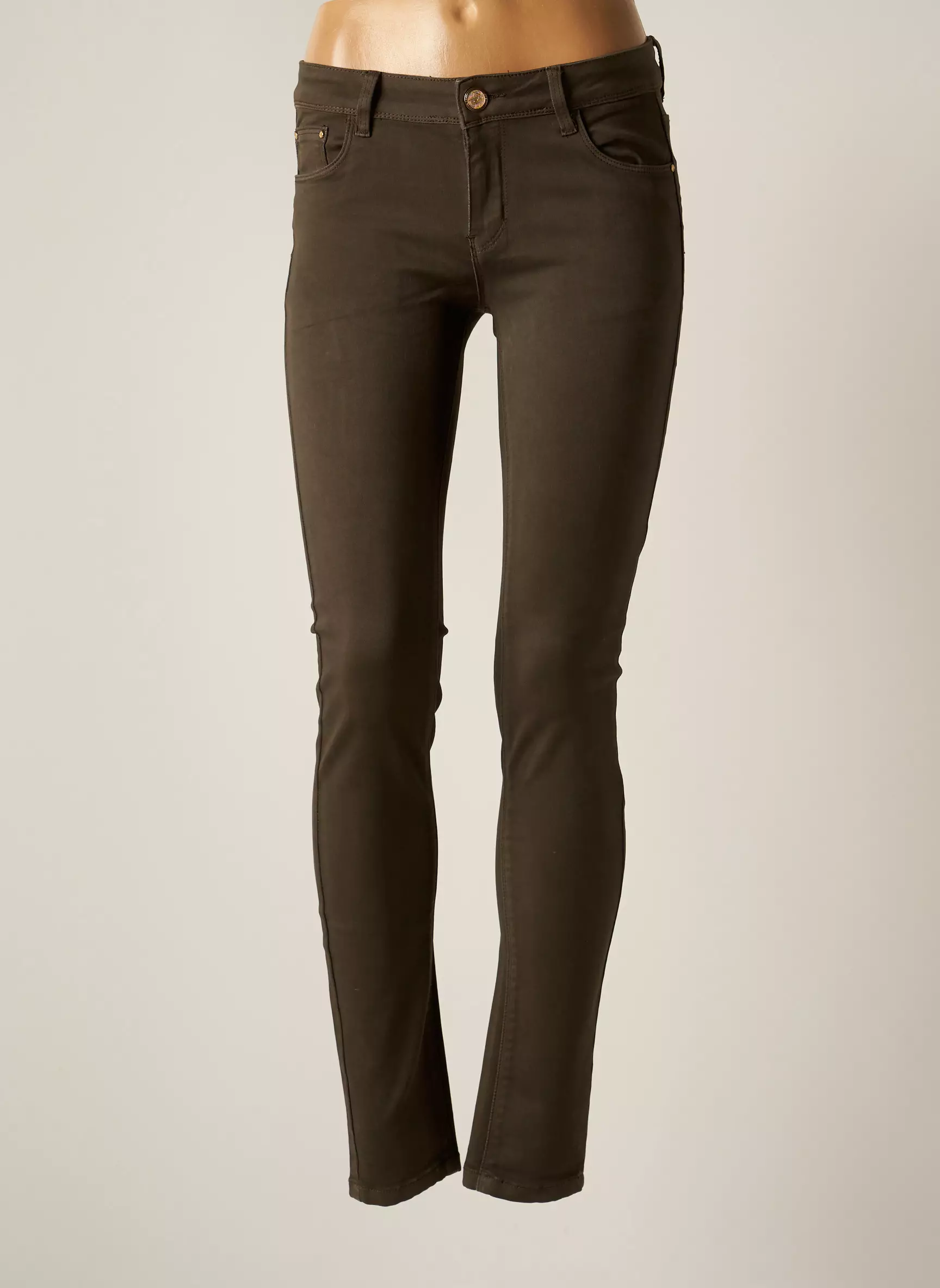 R Display Pantalons Slim Femme couleur vert