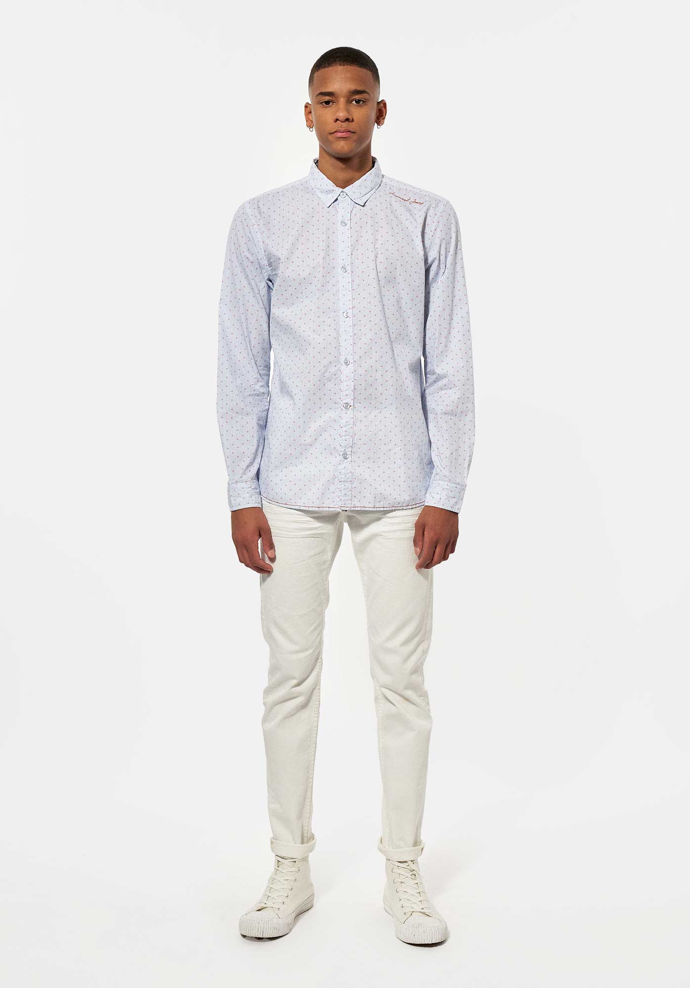 NEAUX  Chemise bleue Homme en 100% coton bio