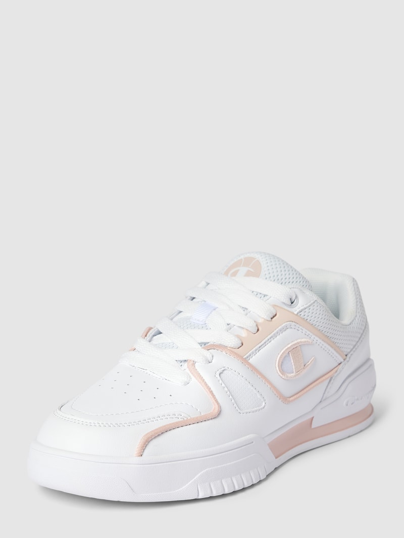 Sneaker mit Label-Detail Modell 'POINT LOW' in weiß
