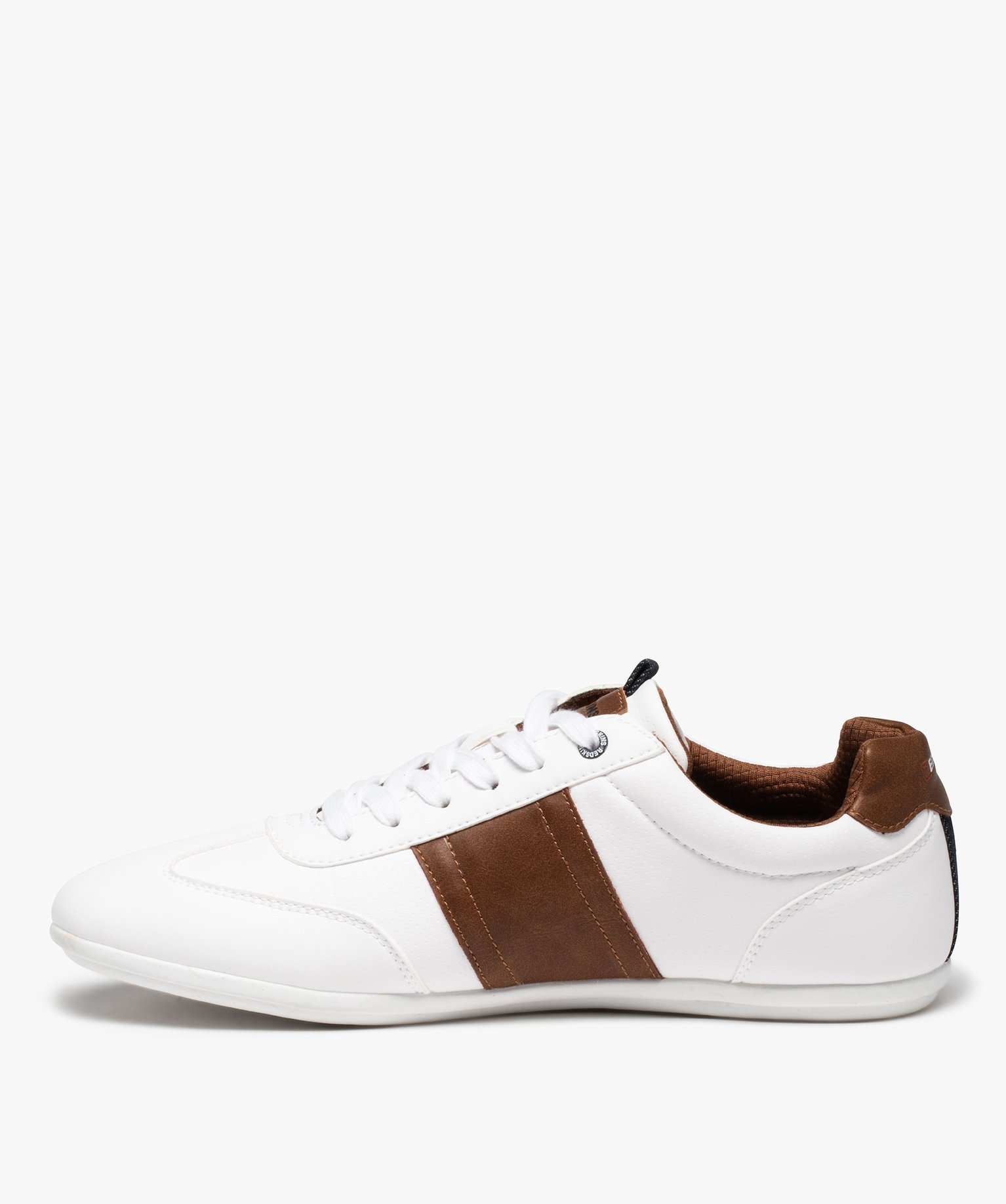 Baskets homme à lacets et semelle fine - Redskins blanc | GEMO