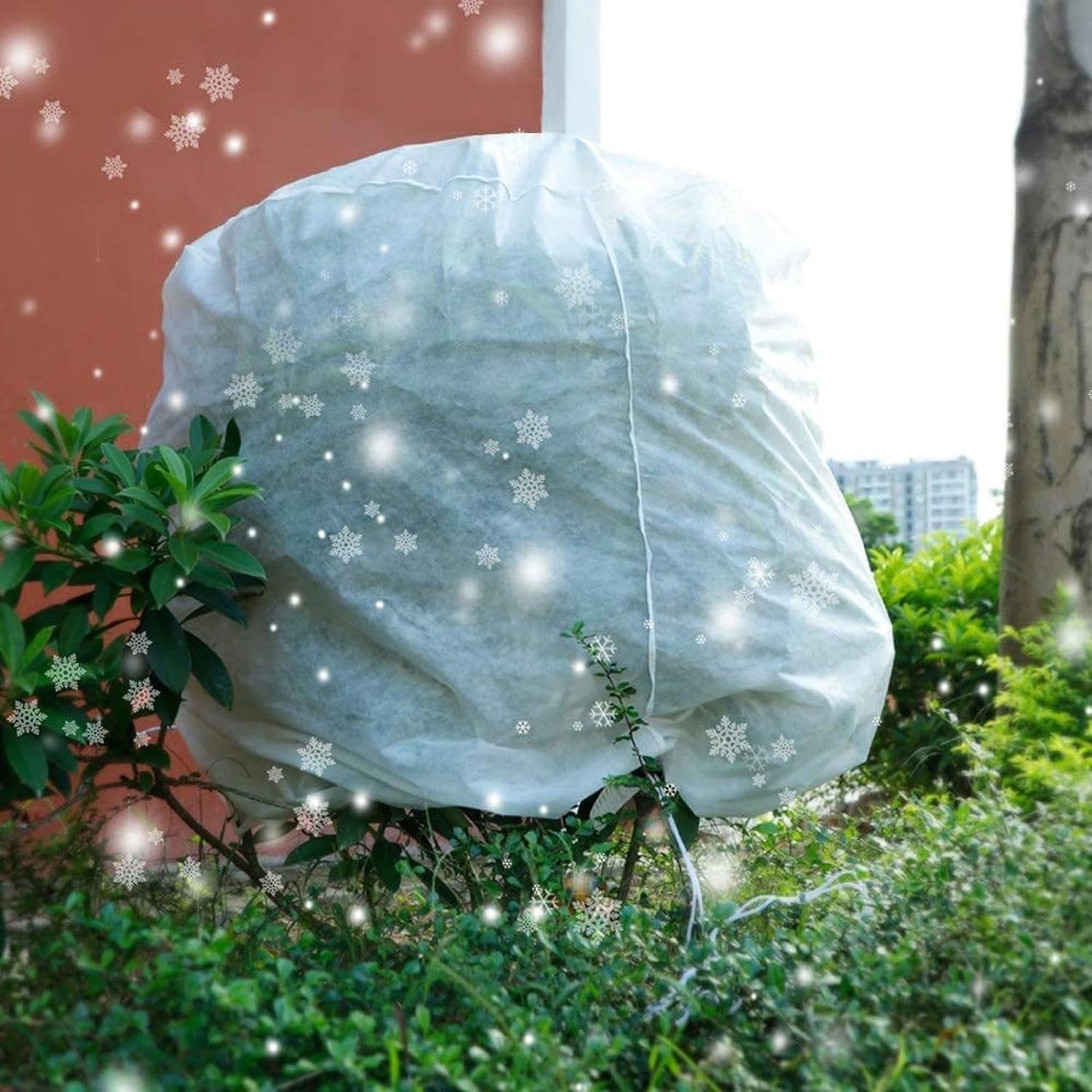 AROMUJOY Tarp-Zelt Frostschutzhülle für Pflanzen Frostschutzbeutel aus Vliesstoff, (2 tlg)