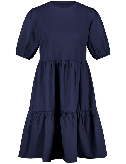 Baumwollkleid mit gestuftem Rockteil