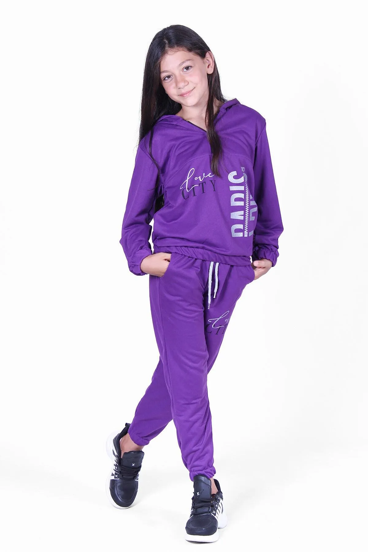FYK KİDS  Trainingsanzug - Lila - Regular Fit