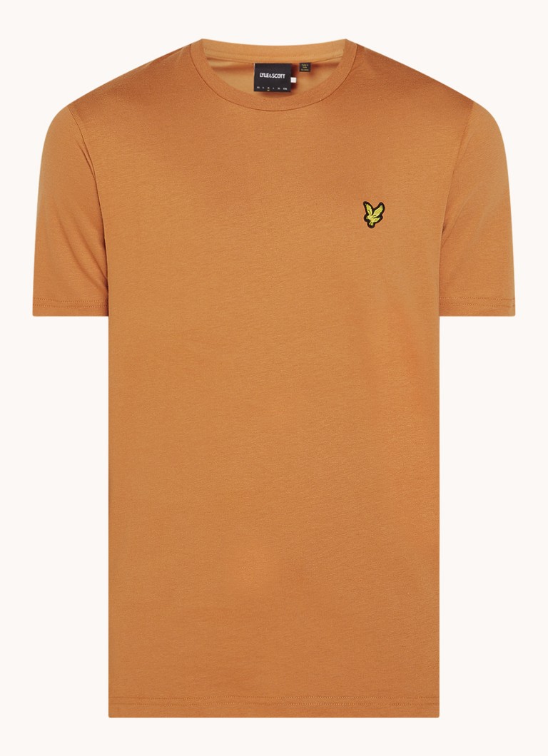 Tricou cu guler rotund Lyle & Scott și aplicație cu logo