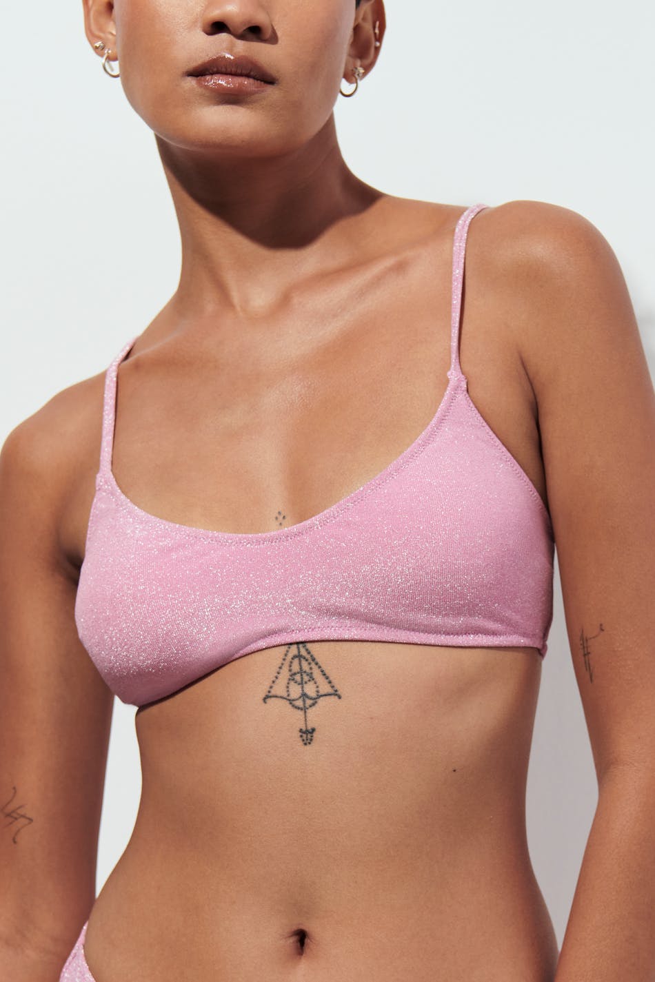 Glitter bikini top