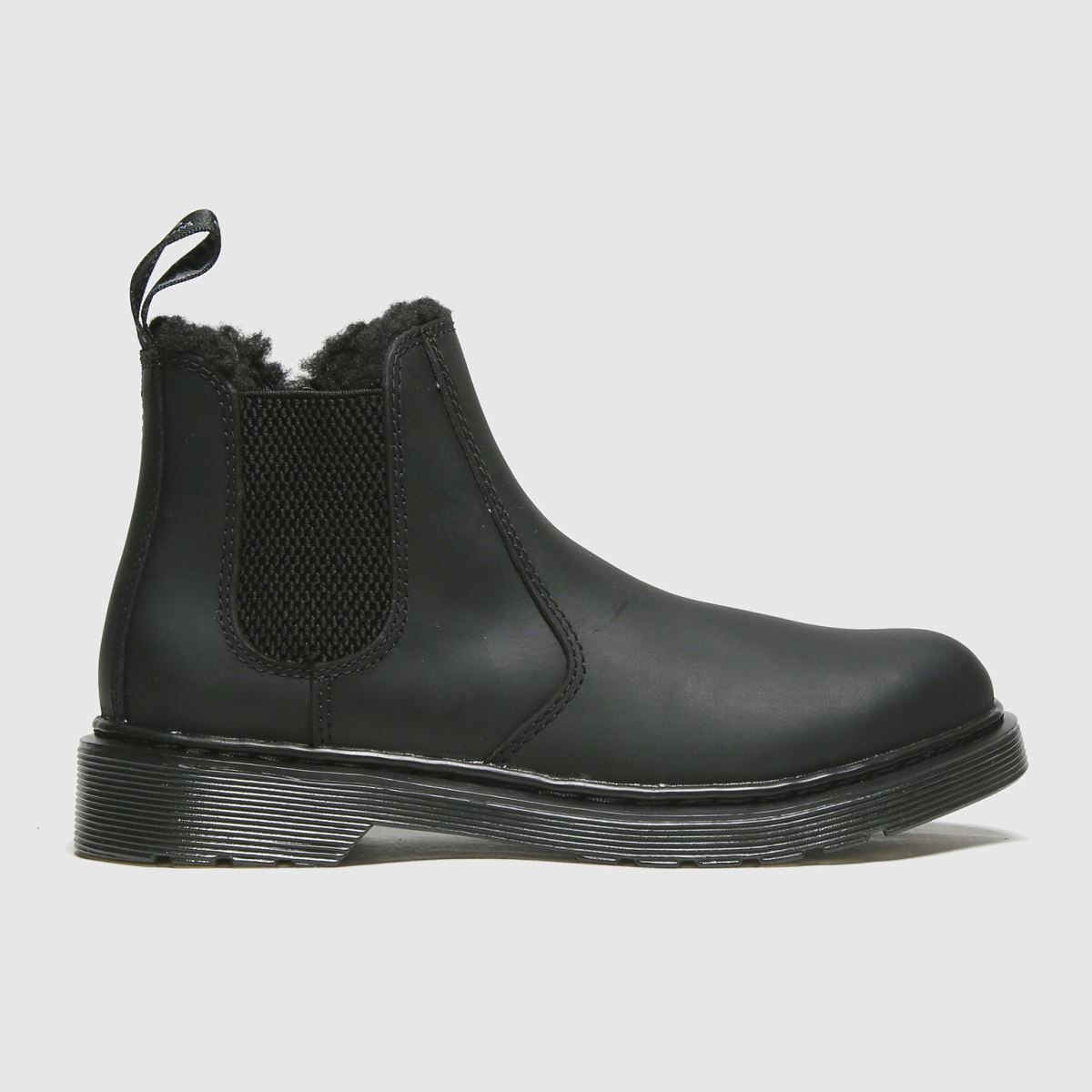 Černé dětské boty Dr. Martens 2976 leonore mono