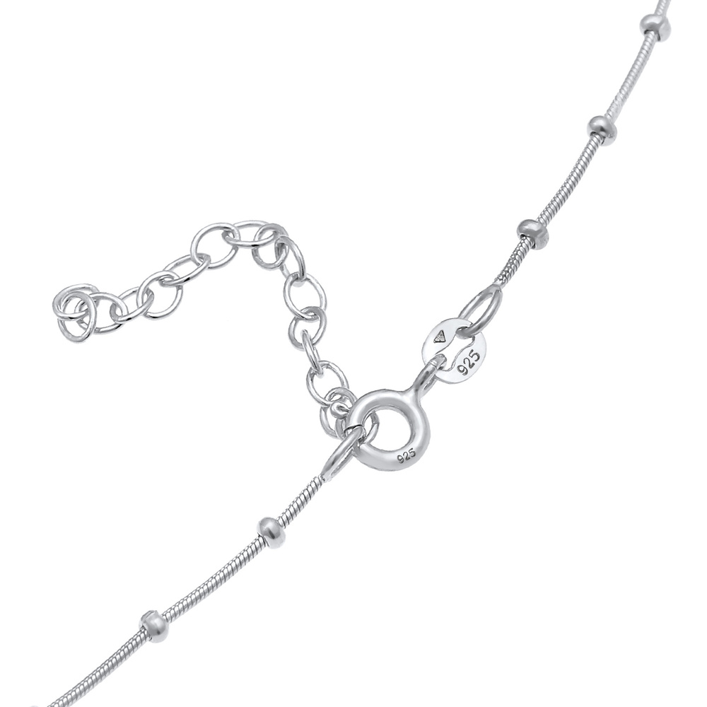 Elli Elli Collier Chaîne de boules pour dames Tendance Blogger ronde de base en argent collier