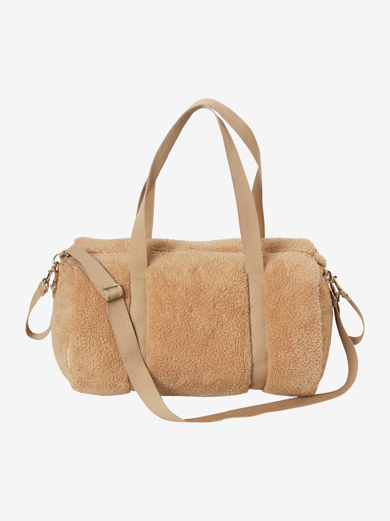 Sac à langer Baby Roll en peluche beige