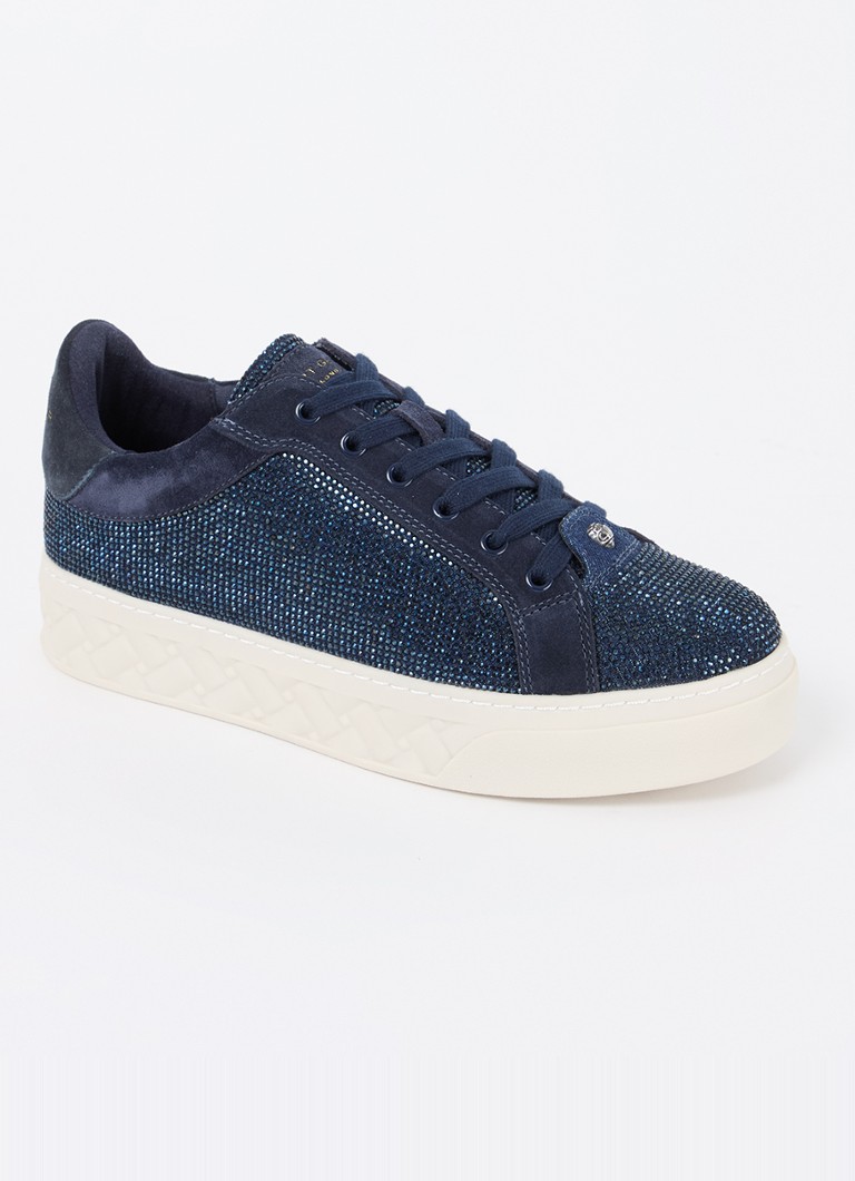 Sneaker Kurt Geiger Kensington in pelle scamosciata con strass