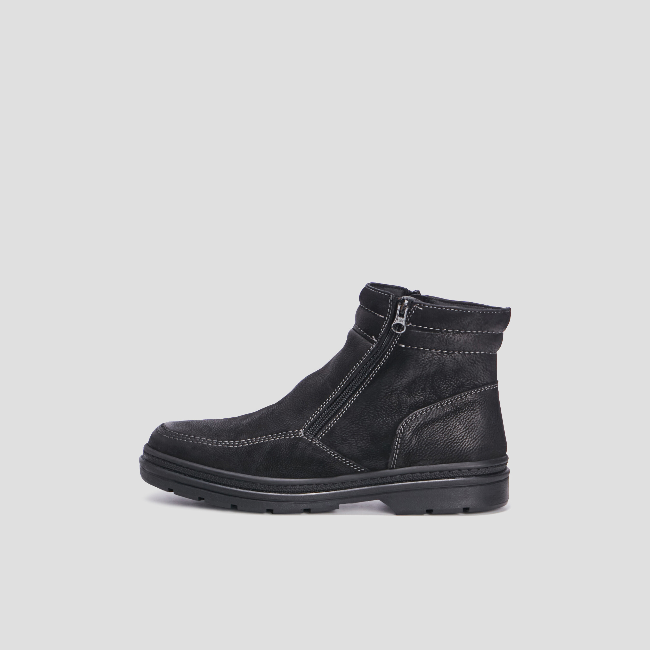 Bottines en cuir noir homme | La Halle