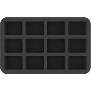 Feldherr 50 mm Half-Size Schaumstoffeinlage mit 12 Fächern