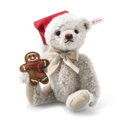 Weihnachtsmann Teddybär, 18 cm, beige