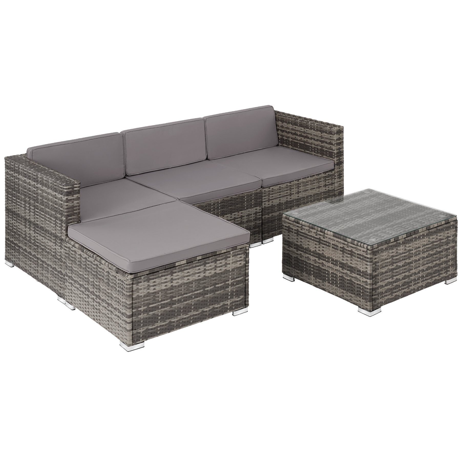 tectake Loungeset Lignano, (Set, 5-tlg)