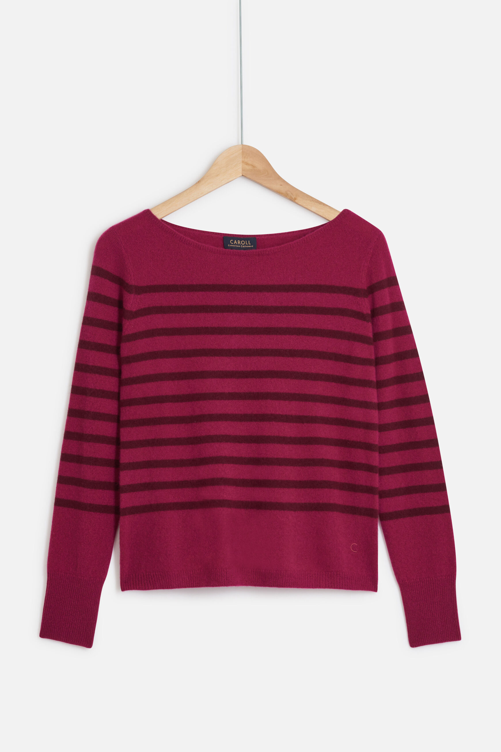 pull zofia raye 100% cachemire rose cerise femme