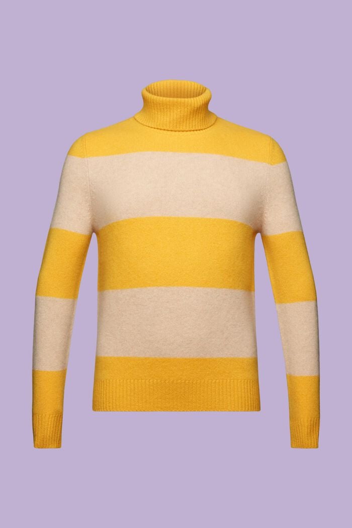 Gestreifter Rollkragenpullover aus Kaschmir