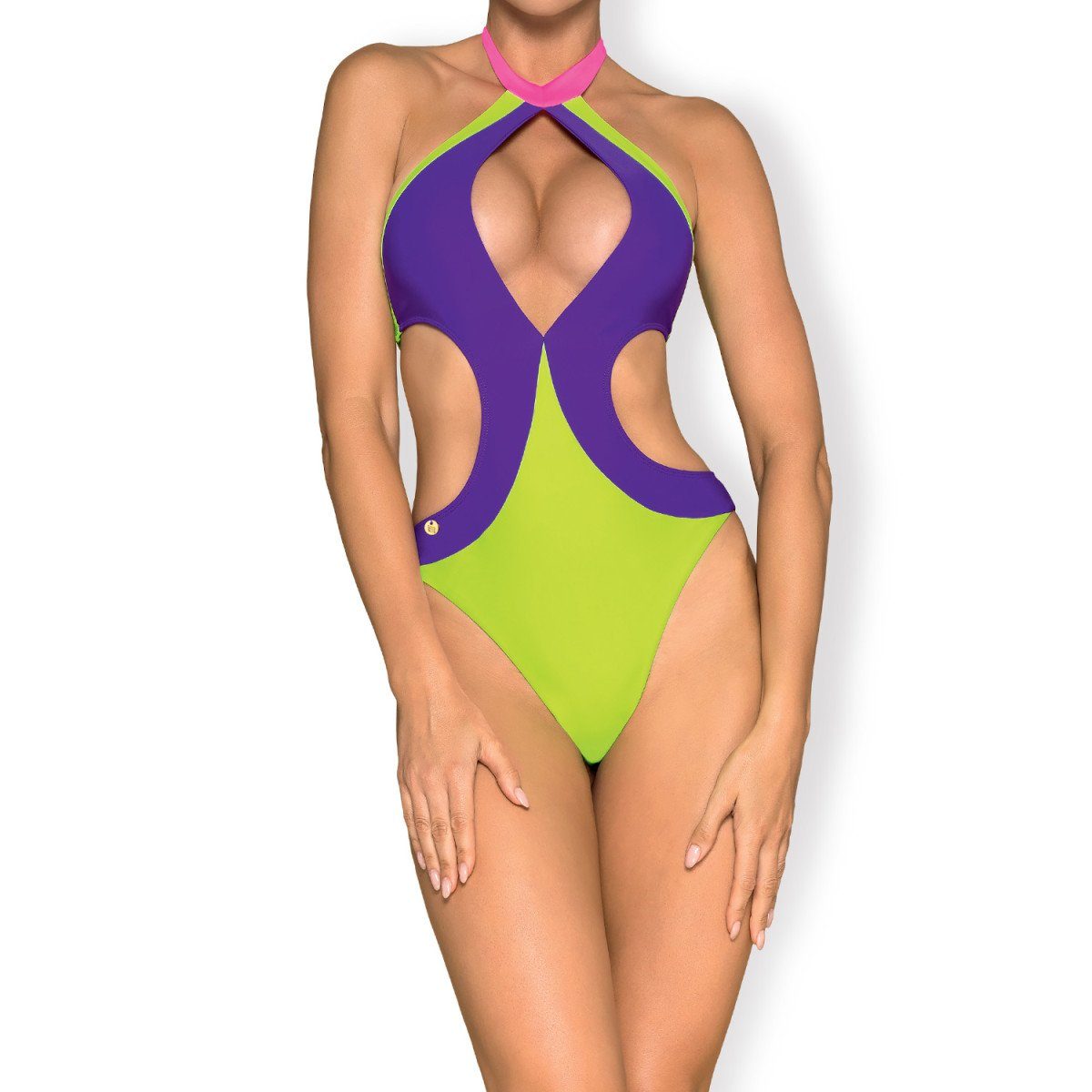 Obsessive Badekleid OB Playa Norte swimsuit green-purple - (L,M,S) OB Playa Norte swimsuit green-purple S