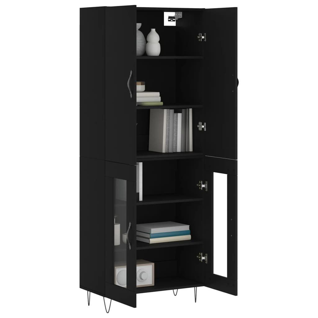 vidaXL Sideboard Highboard Schwarz 69,5x34x180 cm Holzwerkstoff (1 St)