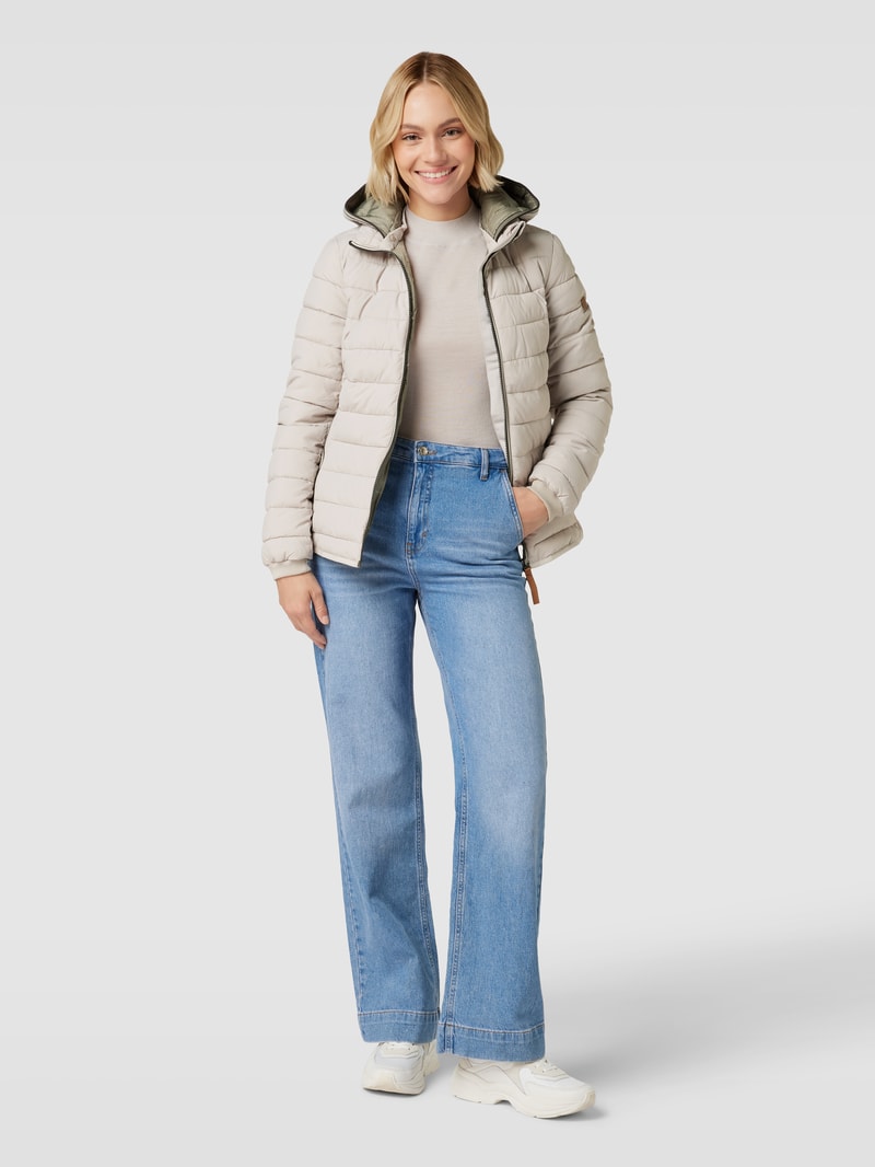 Steppjacke mit Label-Details in offwhite