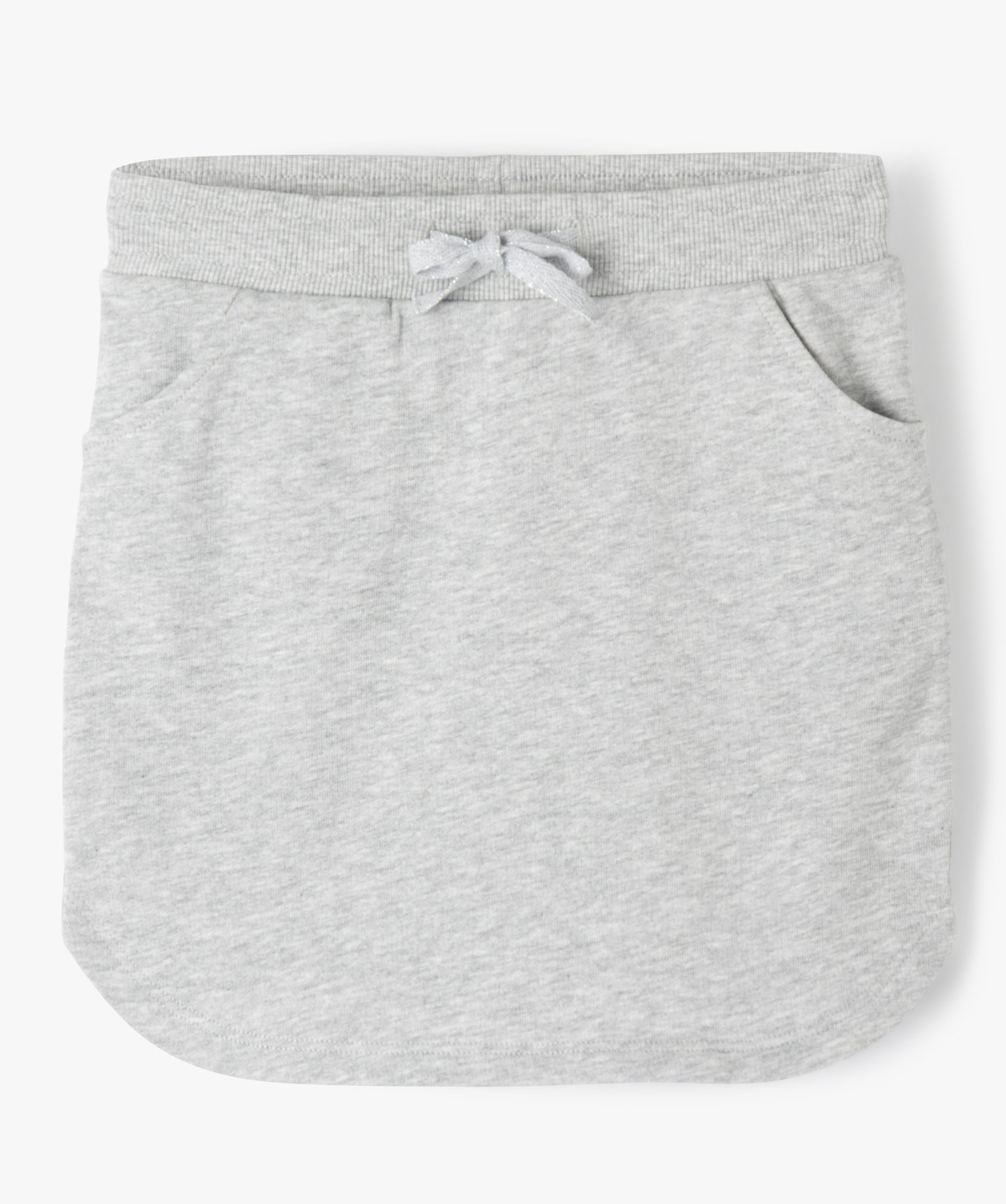 Jupe fille courte en maille jogging gris | GEMO