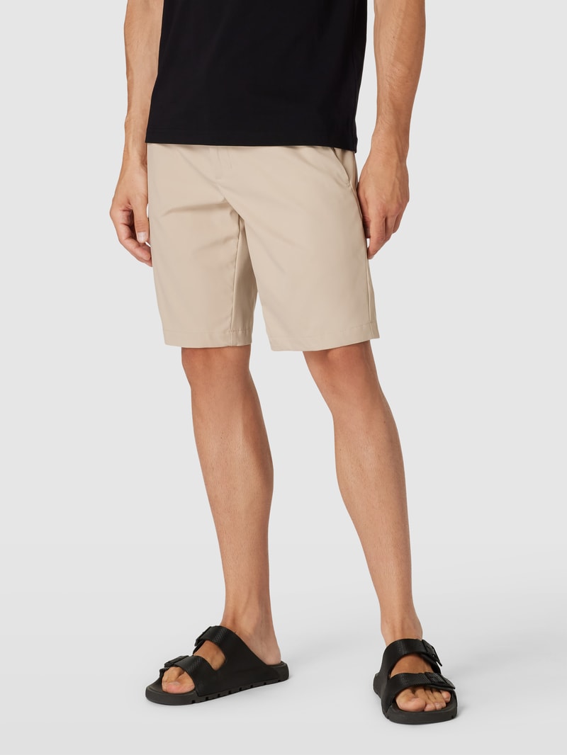 Shorts mit elastischem Bund Modell 'Drax' in beige