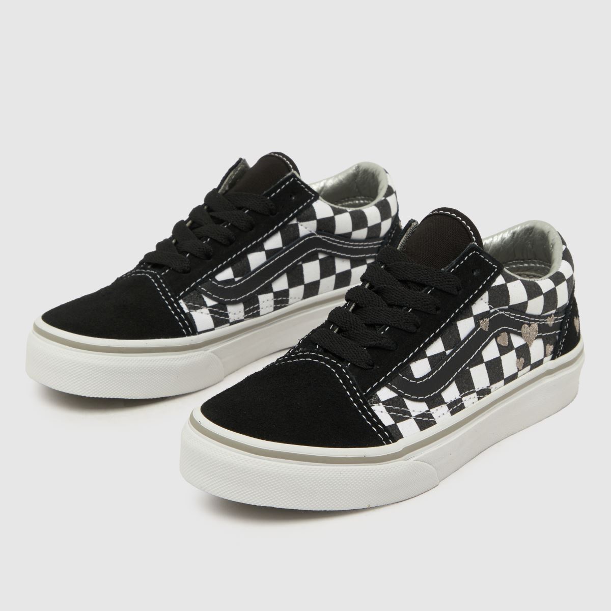 Vans fekete és ezüst old skool lány junior edzőcipő