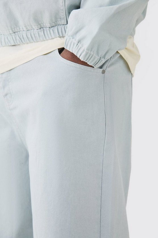 Plus überfärbte Jeansshorts