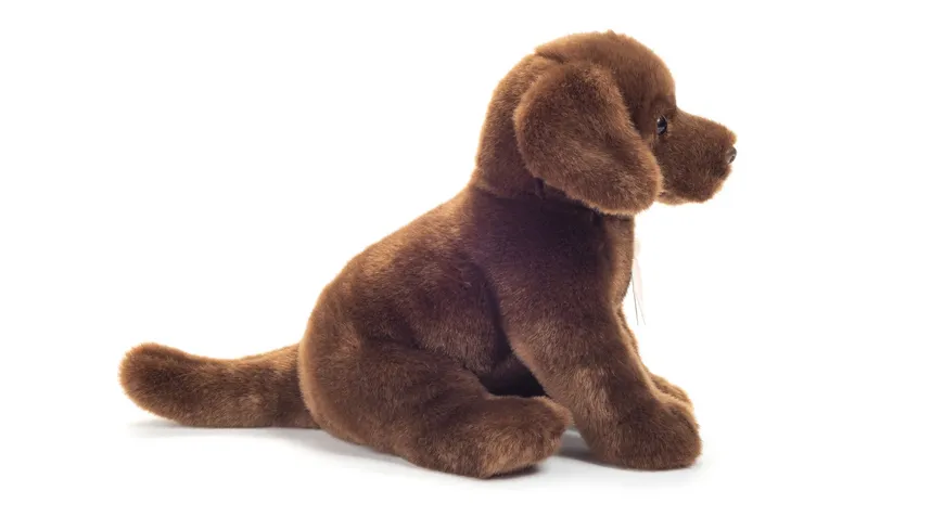 Teddy-Hermann - Kuscheltier Labrador sitzend dunkelbraun 25 cm