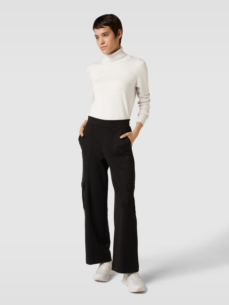 Longsleeve mit Rollkragen in ecru meliert