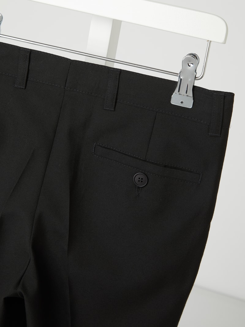 Chino mit elastischem Bund in schwarz