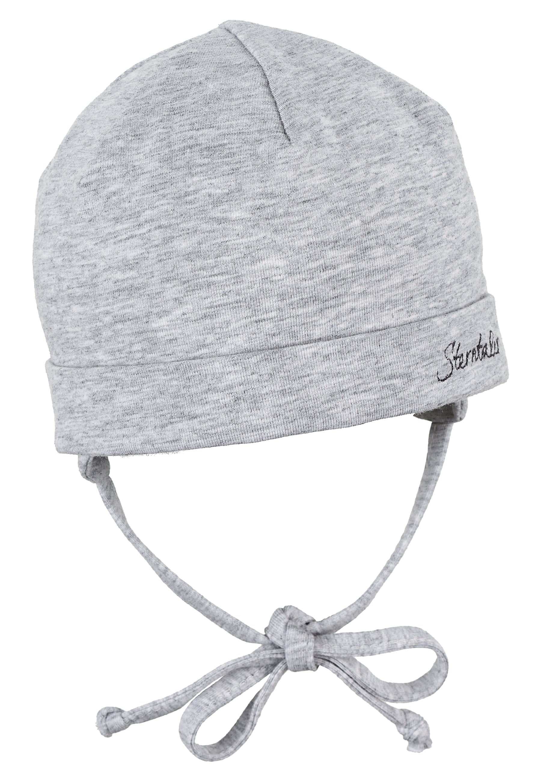 OCS Beanie aus Singlejersey Melange (Bio) Silber