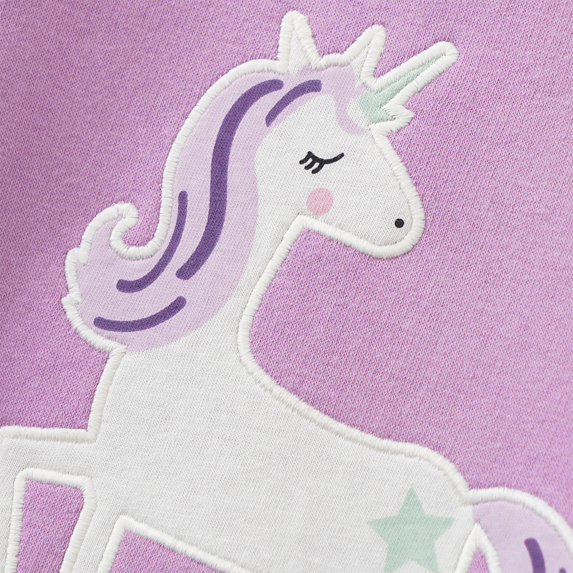 Mädchen Sweatkleid mit Einhorn-Applikation