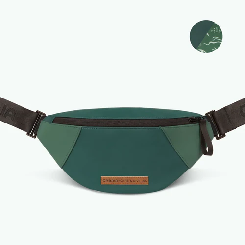 Small Cabourg green fanny pack