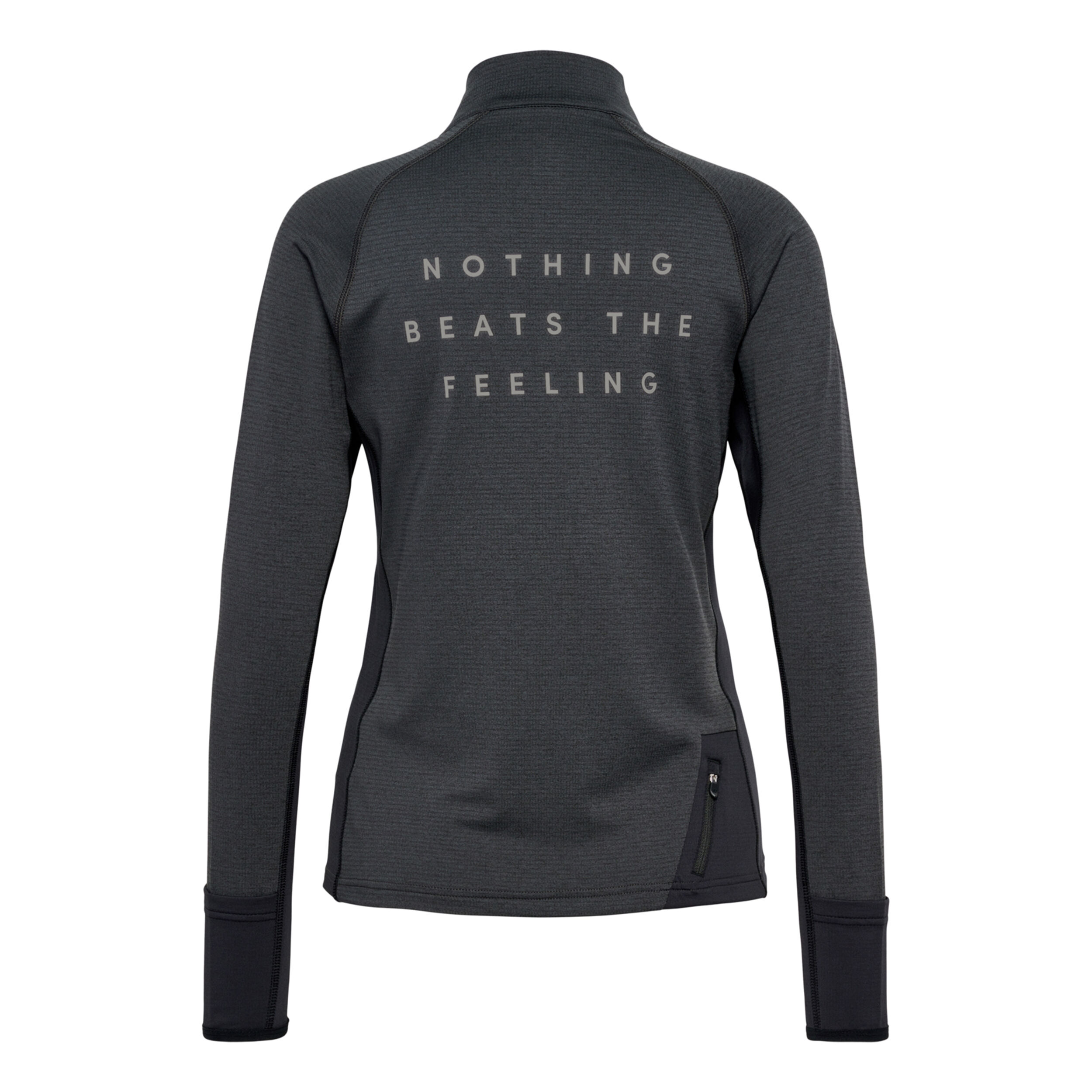 Mesa Half-Zip Lauftop Damen - Schwarz