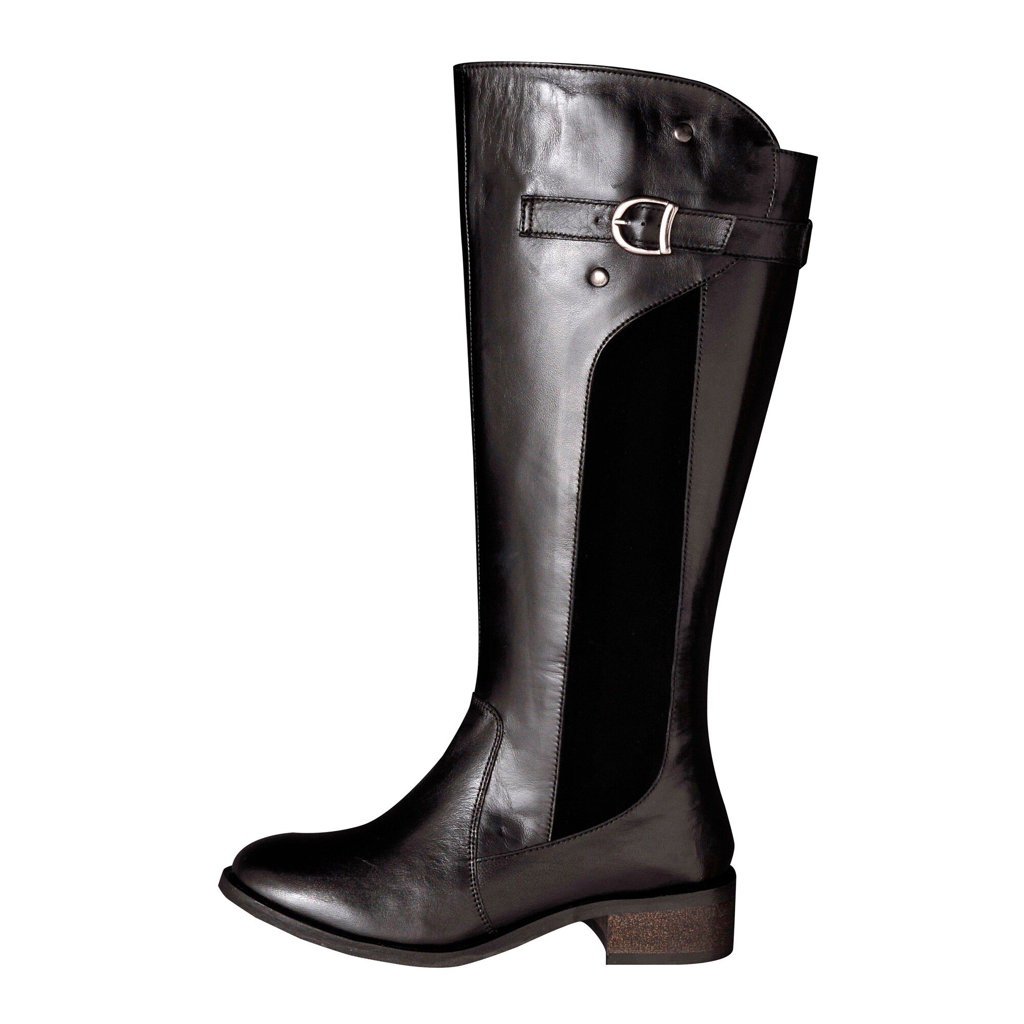 Bottes cavalières cuir mollets réglables