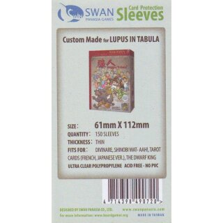 Swan Panasia Kartenhüllen 61mm x 112mm dünn (150)