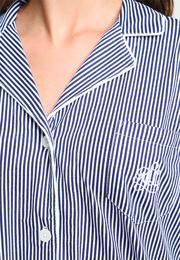 Conjunto clásico de cuello con muesca y mangas Heritage de Lauren Ralph Lauren - Pijamas