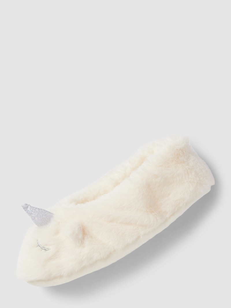 Füßlinge aus Kunstfell in offwhite