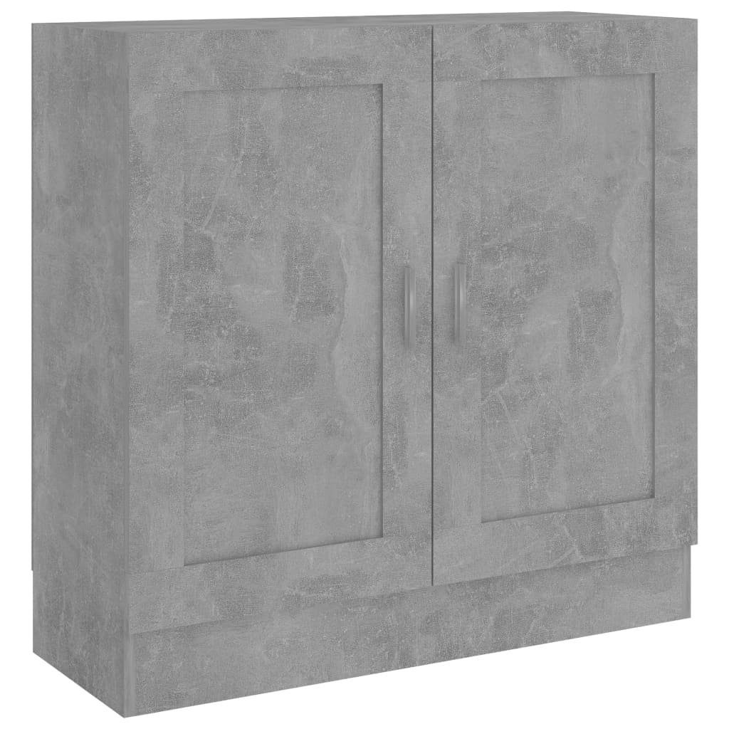 vidaXL Bücherregal Bücherschrank Betongrau 82,5x30,5x80 cm Holzwerkstoff, 1-tlg.