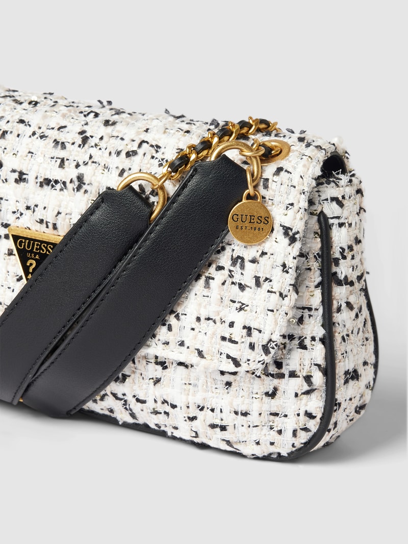Crossbody Bag mit Allover-Muster in weiß