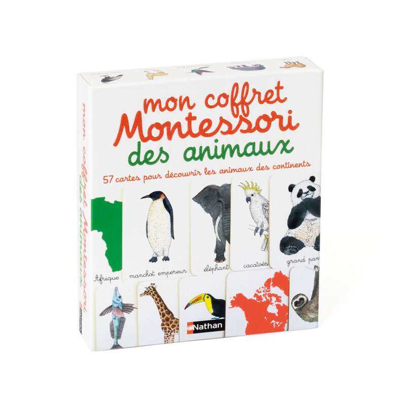 Livre Mon coffret Montessori des animaux - Nathan Jeunesse