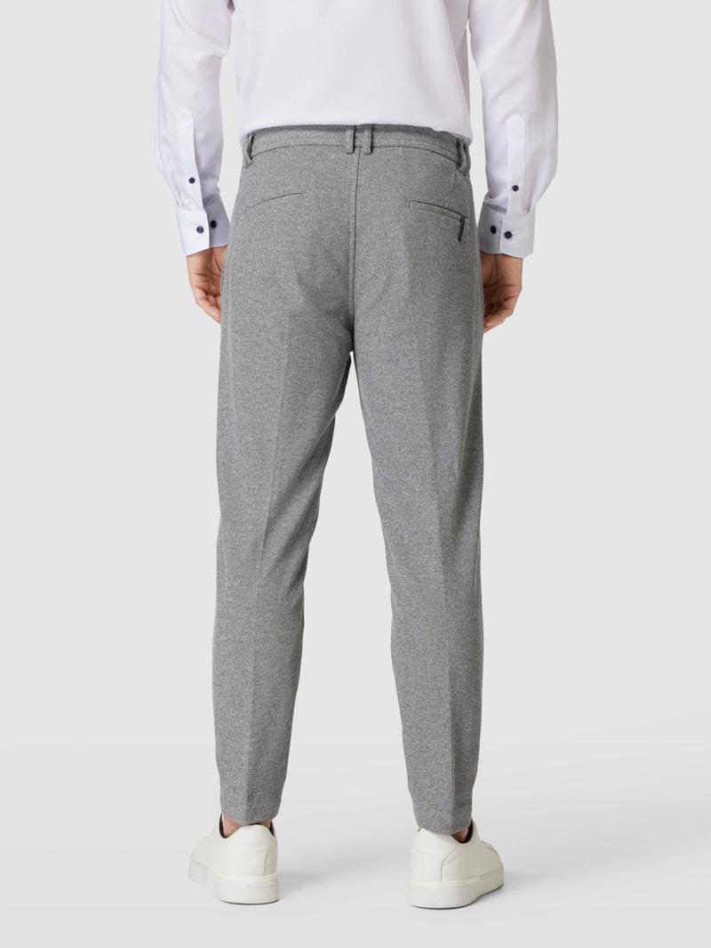 Stoffhose in melierter Optik Modell 'Juno' in silber