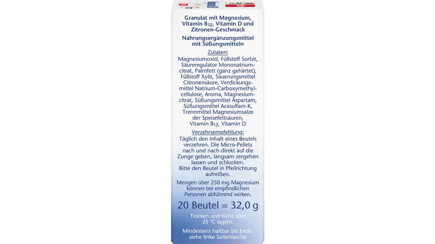Doppelherz Magnesium 500 + B12 + D3 DEPOT Direct