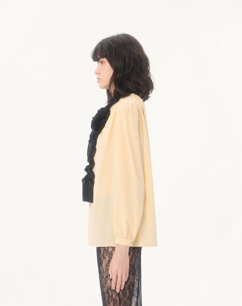 Camisa de crepe de chine