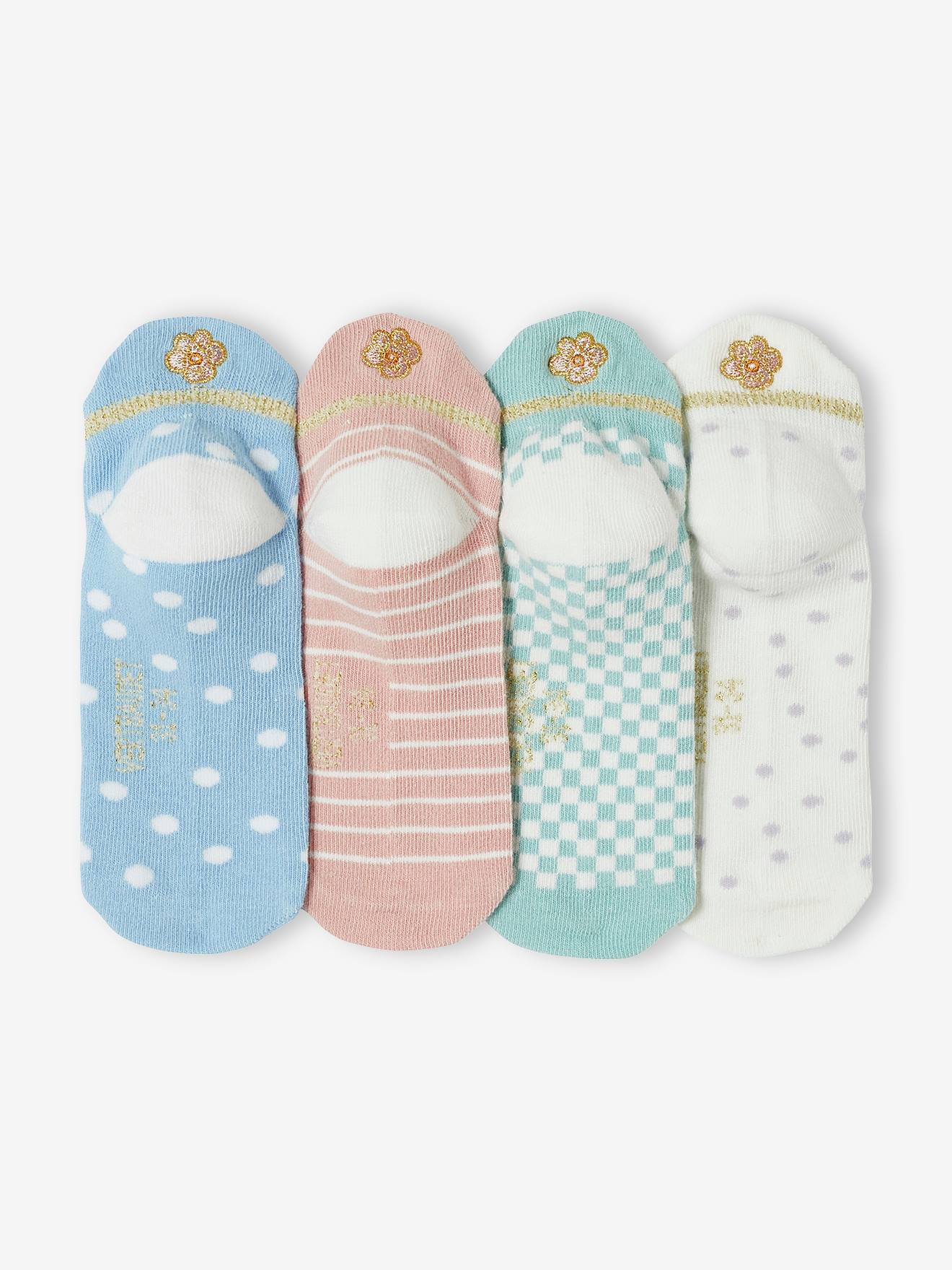 Lot de 4 paires de soquettes écru