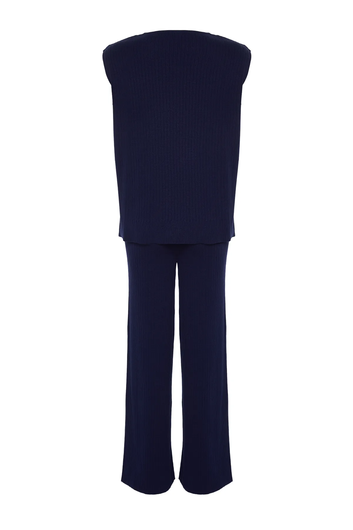 Trendyol Collection  Marineblaues, bequem geschnittenes Basic-Strickober- und -Unterteil-Set TWOSS24AU00011