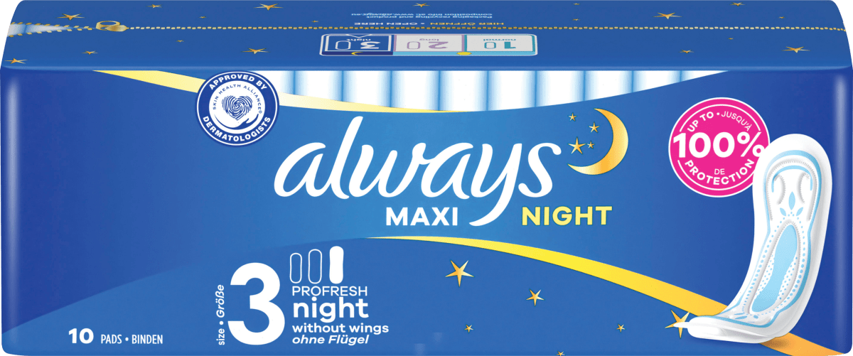 Maxi-Binden ProFresh Night, 10 St