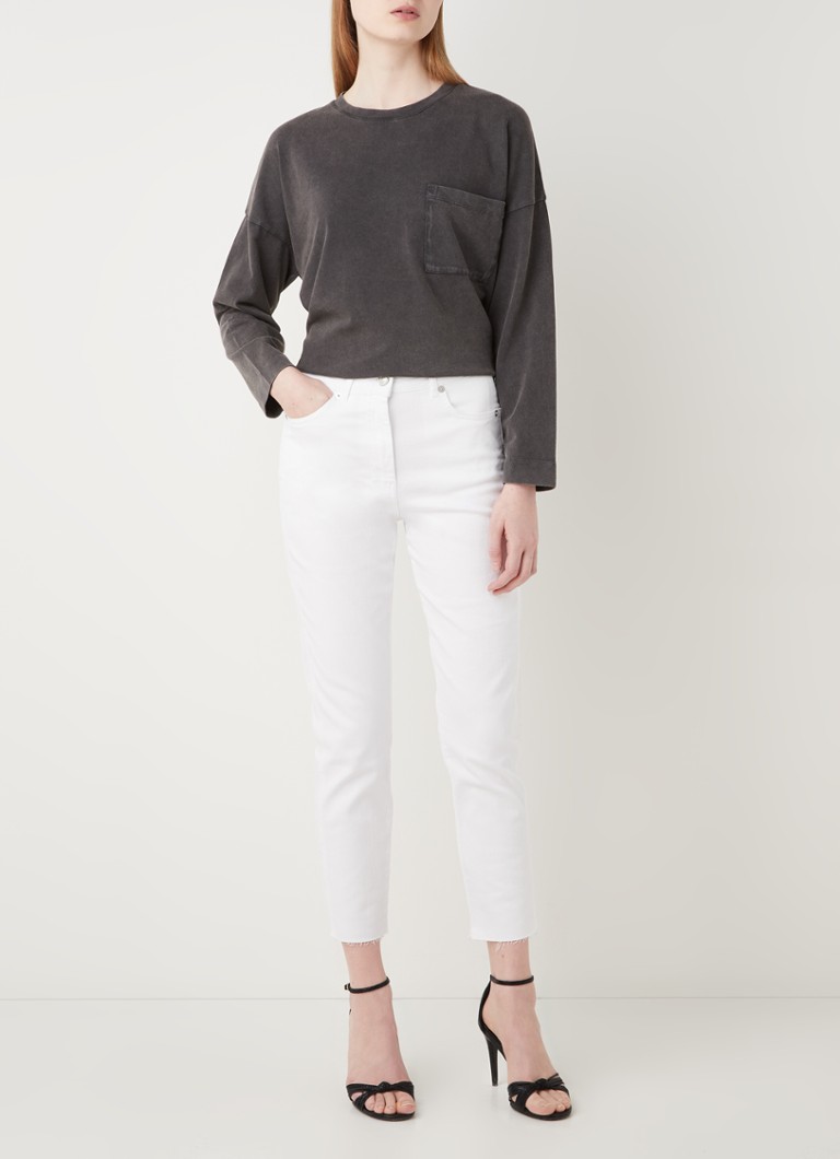 Blugi Whistles skinny fit cu talie înaltă și volane.