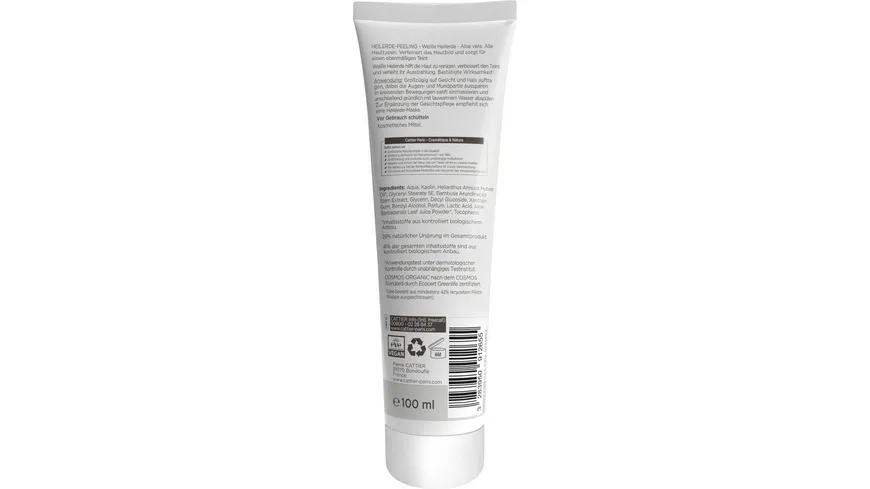 CATTIER Weiße Heilerde Peeling für alle Hauttypten 100 ml